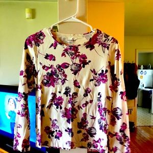 Floral print long sleeve shirt